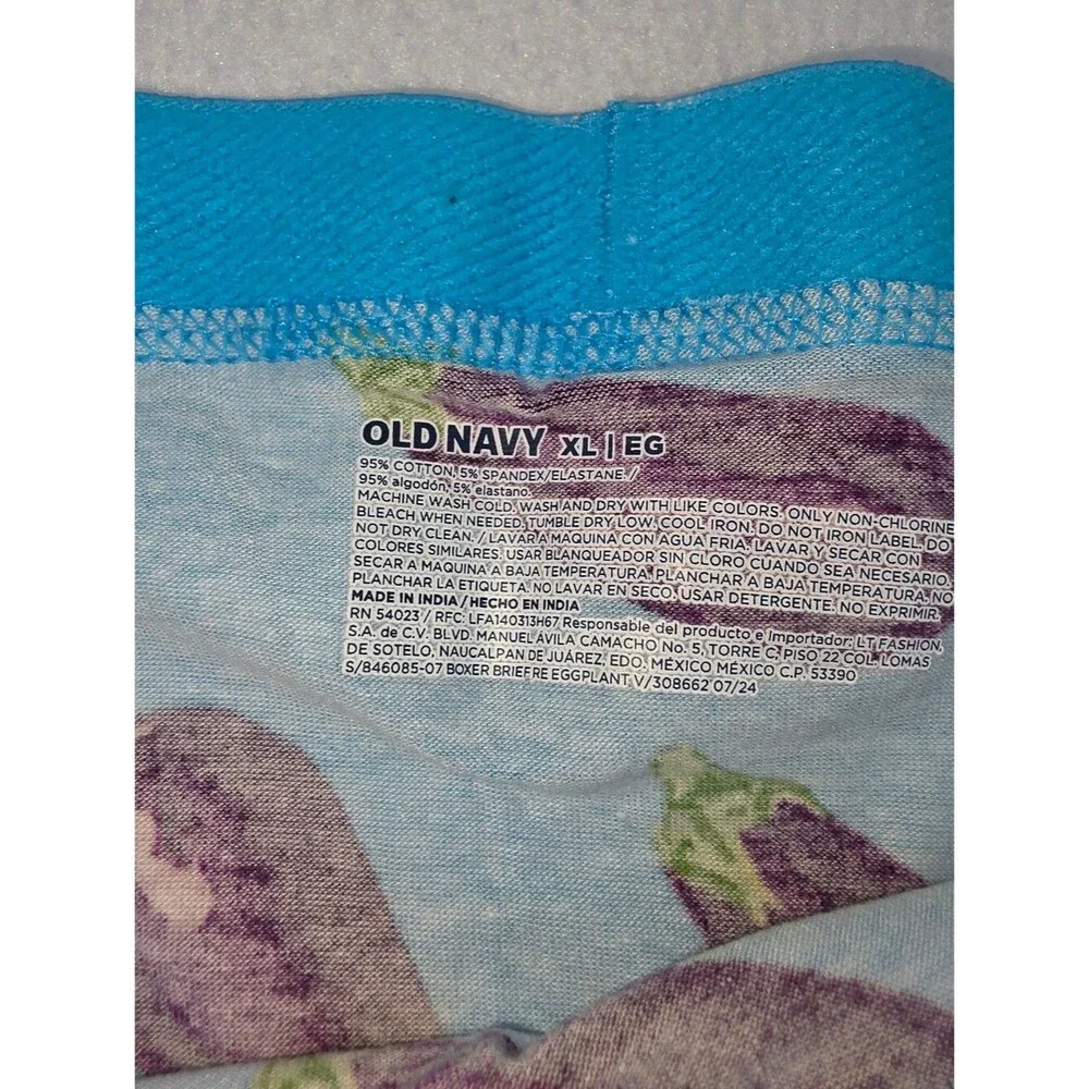 Old Navy Men's Eggplant Print Blue Boxer Briefs Size XL NWOT 3930